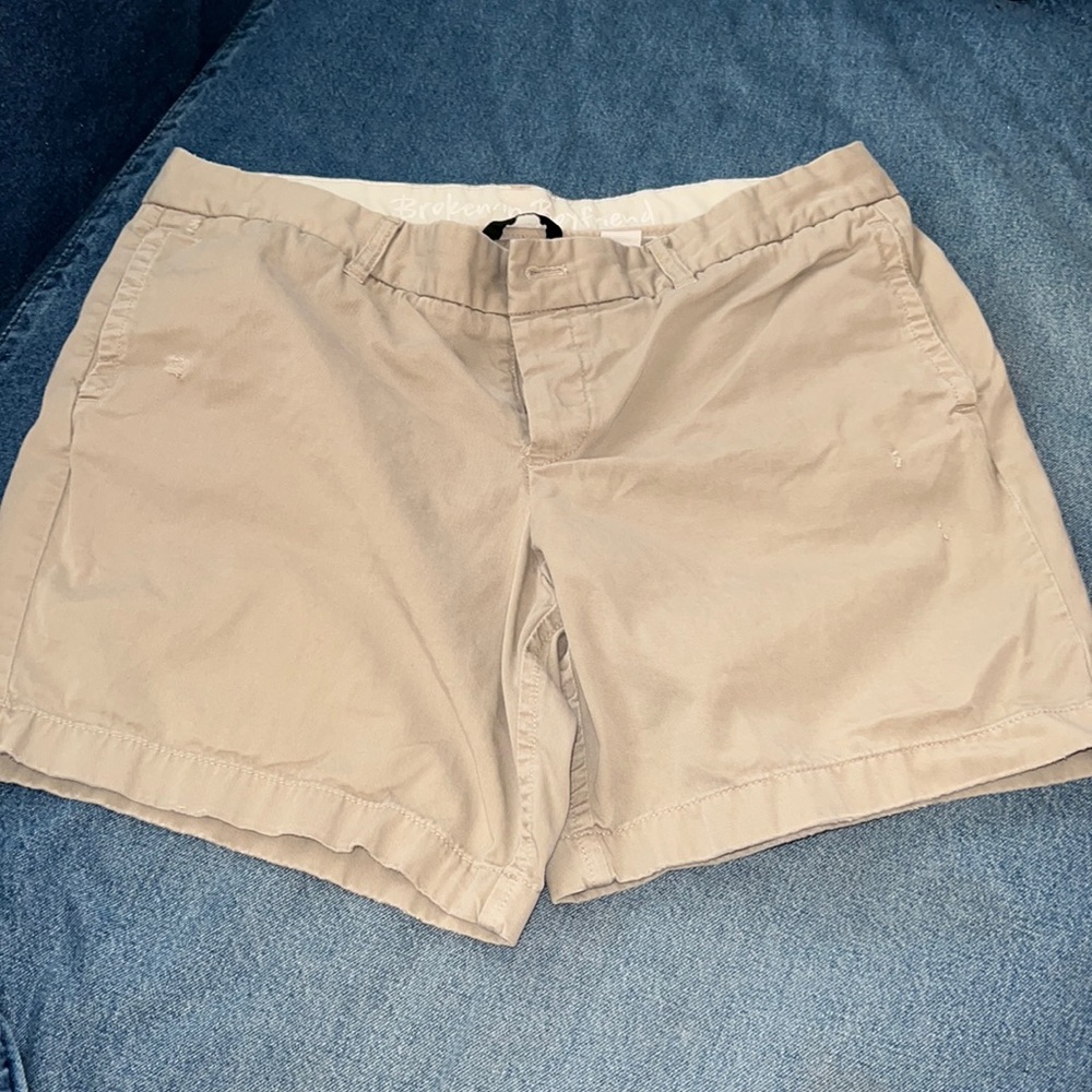 J. Crew broken in boyfriend shorts, size 14